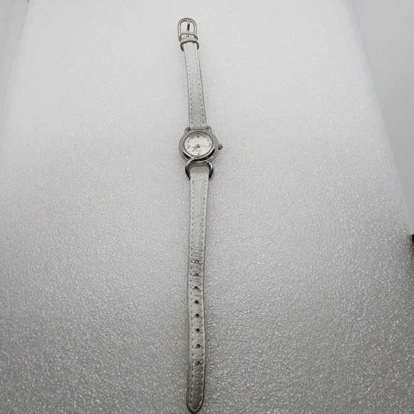 Diamond Accent 21mm White Silver Loki DNA Twist Case Crab Claw lug Watch Leather - Picture 4 of 7